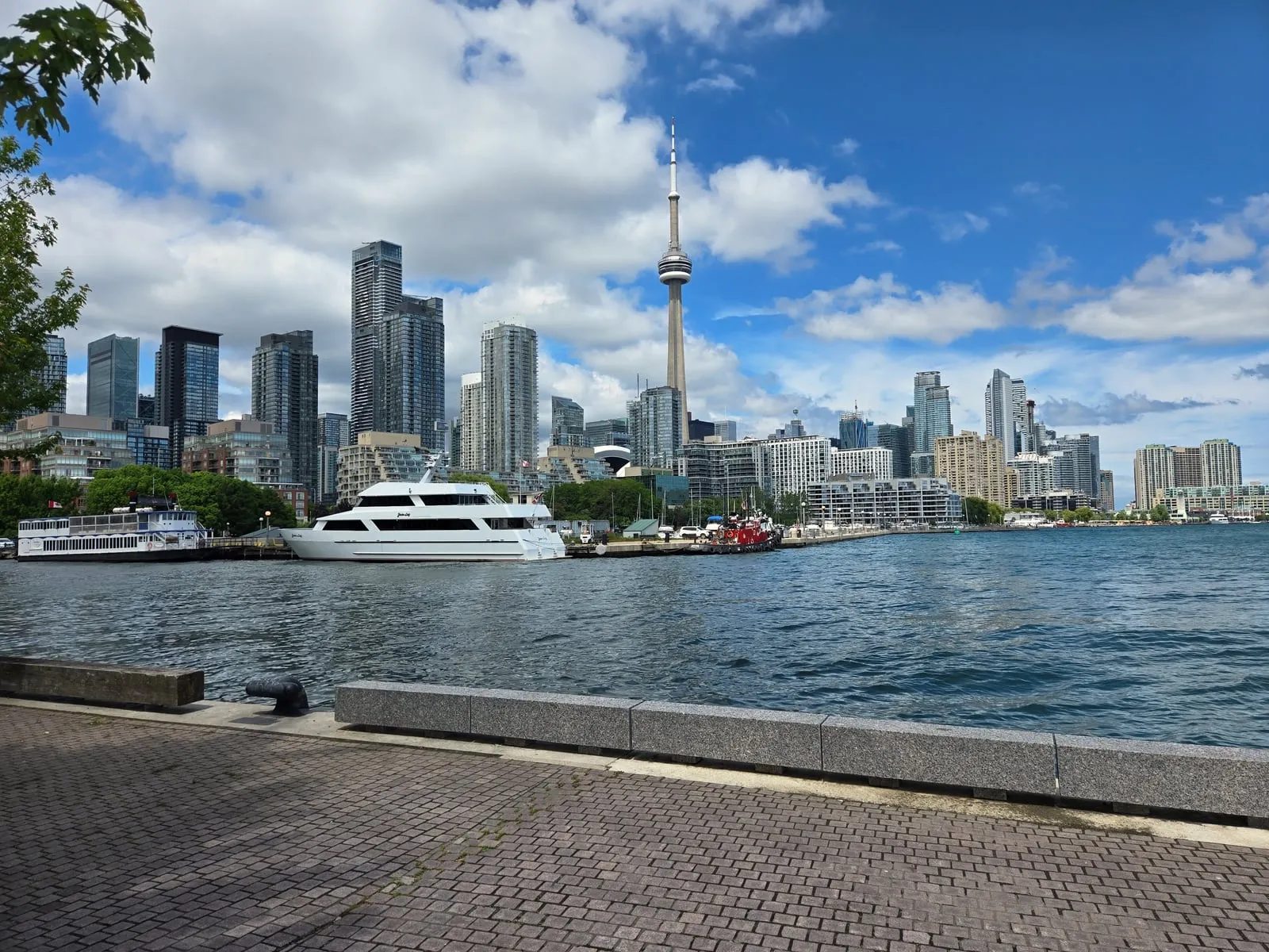 Toronto skyline and CN Tower from the harbourfront